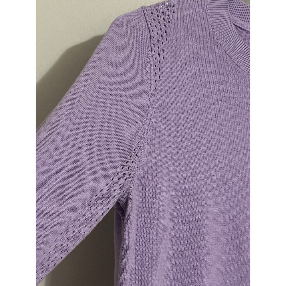 Duluth Trading Co Pullover Sweater Women Small Purple Plum Outlast Acrylic - Picture 5 of 9